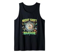 Turno Nocturno Guerrero Café Energía Mentalidad Camiseta sin Mangas