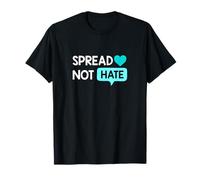 Turquesa Color Love Not Hate Gráfico Turquesa Camiseta