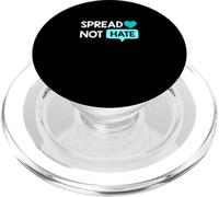Turquesa Color Love Not Hate Gráfico Turquesa PopSockets PopGrip para MagSafe