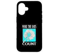 Turquesa Don't Count The Days Gráfico Turquesa Carcasa para iPhone 16