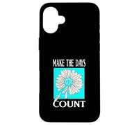 Turquesa Don't Count The Days Gráfico Turquesa Carcasa para iPhone 16 Plus