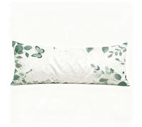 Turquesa Funda Almohada 50x180 cm Fundas Cojines Simple Fundas de Almohada Doble Cara Impresión, para Dormir de Lado Lavable Suave Lino Cojines Cama para Sofá Cama Sala Decoración Pillows H0-225
