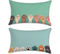 Turquesa Funda Cojin 60x90cm Fundas Cojines Sofa Terciopelo Fundas Cojines Exterior Impermeable Animal Funda Almohada Decorativos Exterior Jardin Juego de 2 Rectangular para Cama Cojin Salon u-15027