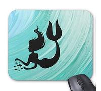 Turquesa Mermaid Silhouette Mouse Pad Rectangle Antideslizante de Goma Mousepad Gaming Mouse Pads (Patrón: Imprimir)