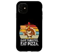 Turquía Gracioso Acción de Gracias Salvar Pavos Comer Pizza Hombres Niños Carcasa para iPhone 11