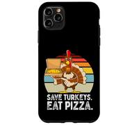 Turquía Gracioso Acción de Gracias Salvar Pavos Comer Pizza Hombres Niños Carcasa para iPhone 11 Pro MAX
