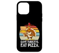 Turquía Gracioso Acción de Gracias Salvar Pavos Comer Pizza Hombres Niños Carcasa para iPhone 12 Mini