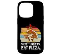 Turquía Gracioso Acción de Gracias Salvar Pavos Comer Pizza Hombres Niños Carcasa para iPhone 14 Pro