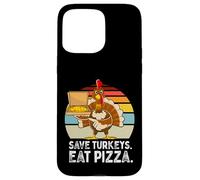 Turquía Gracioso Acción de Gracias Salvar Pavos Comer Pizza Hombres Niños Carcasa para iPhone 15 Pro MAX
