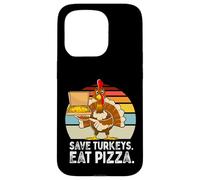 Turquía Gracioso Acción de Gracias Salvar Pavos Comer Pizza Hombres Niños Carcasa para iPhone 15 Pro