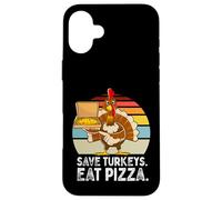 Turquía Gracioso Acción de Gracias Salvar Pavos Comer Pizza Hombres Niños Carcasa para iPhone 16 Plus