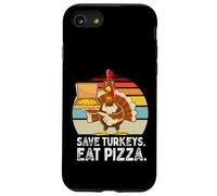 Turquía Gracioso Acción de Gracias Salvar Pavos Comer Pizza Hombres Niños Carcasa para iPhone SE (2020) / 7/8