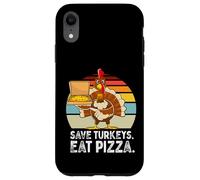 Turquía Gracioso Acción de Gracias Salvar Pavos Comer Pizza Hombres Niños Carcasa para iPhone XR