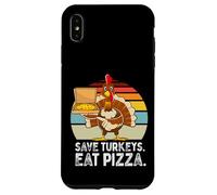 Turquía Gracioso Acción de Gracias Salvar Pavos Comer Pizza Hombres Niños Carcasa para iPhone XS MAX