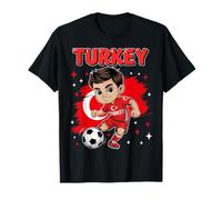 Turquía Kid Goal Cartoon Türkiye Flag for Boys Kids Camiseta