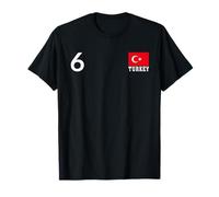 Turquía Número 6 Bandera Nacional Patrimonio País Camiseta