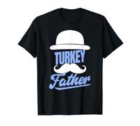 Turquía Padre Divertido Turquía Camiseta gráfica económica, Hombre, Negro, XL