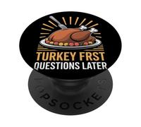 Turquía Primeras preguntas después del Día de Acción de Gracias PopSockets PopGrip Adhesivo
