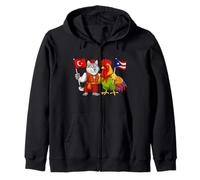 Turquía Puerto Rico Bandera Turco Puertorriqueño Raíces Sudadera con Capucha