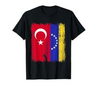 Turquía Venezuela Media Bandera Turca Venezolana Jersey Camiseta