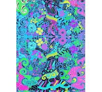 Turquoise Intricacies, Star-Detailed, 8x11 Page, Hardcover Journal, Art Pad, Sketchbook, Drawing Book: Created With Hand-Drawn Art By: Artist Mary Elisabeth Linder @ MaryEMade