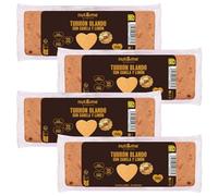 Turrón blando con canela y limon 1 kg nut&me | Dieta KETO | Sin azúcares añadidos | Vegetariano | Bajo en sal | Sin Gluten | Fuente de proteinas | Alto en fibras | Pack 4 x 250 gr