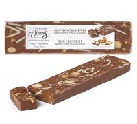Turrón Blando Crujiente con Chocolate y Macadamia 300g Torrons Vicens - Turrón navideño - La fusión de la macadamia con el chocolate - Dulce de navidad de Calidad Suprema - Tradición e Innovación