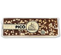 Turrón de Chocolate Negro Puro con Almendras - Con Base de Madera - Picó Calidad Suprema 250 gramos