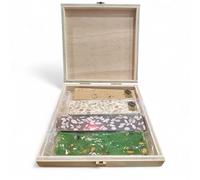 Turrones Fabián Surtido de Miniturrones Premium en Caja de Madera, 4 Variedades Artesanales, Turrón Blando, Duro, Chocolate con Almendras y Pistacho, 400g Total
