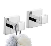 Turs Toalla/Bata Gancho Ropa Ganchos Para Baño Cocina Garaje SUS 304 acero inoxidable Montaje en pared, Acabado pulido 2 Pack, Q7001P-P2