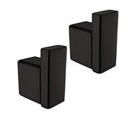TURS Toalla única / Robe Gancho Ropa Colgante Ganchos Para Baño Cocina Garaje Puerta Montaje en Pared 2 Pack, Negro Mate, N1001BK