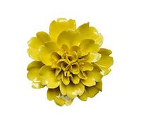 TURSGYZ Escultura de Flor de peonía Amarilla de cerámica Hecha a Mano Artificial decoración de Arte de Pared 3D Regalo de Boda para Oficina en casa 9cm