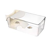 Turtle Aquarium- Tanque de tortuga multiusos de PET/PP, 37 x 18,9 x 13 cm, con hábitat naturalista para ranas, cangrejos de río, tortugas, cangrejos ermitaños, reptiles, para alimentación y jardín
