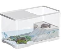 Turtle Aquarium - Turtle Aquarium with Bath Platform - Terrarium for Turtle, Reptil, Acuatic Habitat for Hermit Bernard and Crayfish