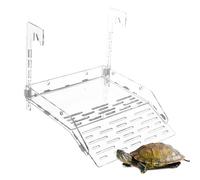 Turtle Basking Dock | Acrylic Transparent Climbing Ramp | Aquarium Reptile Resting Terrace, Turtle Tank Accessories for Lizards, Frogs, Hermit Crabs