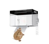 Turtle Basking Land - Muelle de policarbonato sobre tanque con tapa, antideslizante para tortugas de mascotas | Decoración de observación para jaula de terrapina acuática, balcón, acuario en casa