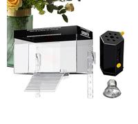 Turtle Basking, Pet Turtle Tank Basking Dock with Lid, Reptile Resting Land for Aquatic Terrapin Enclosure, Perfect for Observation in Restaurants and Balconies