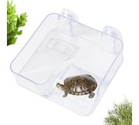 Turtle Basking - Premium Adjustable Height Resting Terrace, Features High-Vacuum Industrial Suction For Stability | UV-Transmissive Durable Acrylic Ensures Safe Healthy Basking For