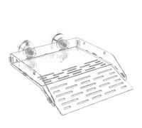 Turtle Basking Ramp, Acrylic Transparent Climbing, Aquarium Reptile Resting Terrace for Turtles, Frogs, Lizards and Hermit Crabs, 7.87x9.84x1.97 Inches