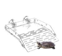 Turtle Basking Ramp - Acrylic Transparent Climbing Ramp | Aquarium Reptile Resting Terrace, Turtle Tank Accessories for Lizards, Frogs, Hermit Crabs