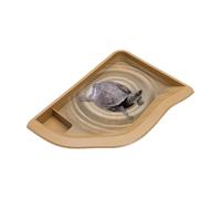 Turtle Bathing Basin - Water and Food Basin, Reptile Water Dish, Large Landscape Pool Bowl for Semi-Aquatic Turtles & Snakes | Drinking, Bathing & Climbing Pet Container for Home or Terrarium