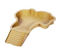 Turtle Bathing Pool - Reptile Soaking Tub Laddered Habitat Basin | Landscape Aquarium Ornament, Decorative Vivarium Accessory, Climbing Pet SPA Vessel for Gecko BeardedDragon Terrapin Enclosure