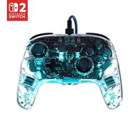Turtle Beach Afterglow Clear Mando de juego RGB con cable para Nintendo Switch 2