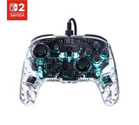 Turtle Beach Afterglow Clear Mando de juego RGB con cable para Nintendo Switch 2