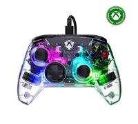 Turtle Beach Afterglow Transparente Mando con Cable RGB - con Licencia para Xbox Series XS, Xbox One y Windows - Botones programables, disparadores de Efecto Hall, Controles de Audio