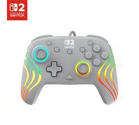 Turtle Beach Afterglow Wave Gris Mando de juego RGB con cable para Nintendo Switch 2