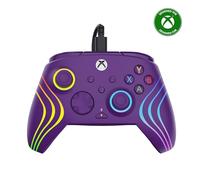 Turtle Beach Afterglow Wave Mando Morado con Cable RGB - con Licencia para Xbox Series XS, Xbox One y Windows - Botones programables, disparadores de Efecto Hall, Controles de Audio