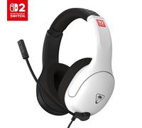 Turtle Beach Airlite Fit Auriculares con Cable para Juegos en Blanco y Negro - con Licencia Oficial para los Nintendo Switch 2