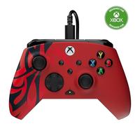 Turtle Beach Rematch Advanced Spirit Red Mando de juego con cable - Con licencia para Xbox con botones reemplazables, gatillos ultracortos y controles de Audio