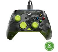 Turtle Beach Rematch Core Ghost Camo Negro/Amarillo - Mando con Cable - con Licencia para Xbox Series XS, Xbox One y PC - Botones de Audio, Motores de vibración y disparadores de Pulso, Cable de 3 m